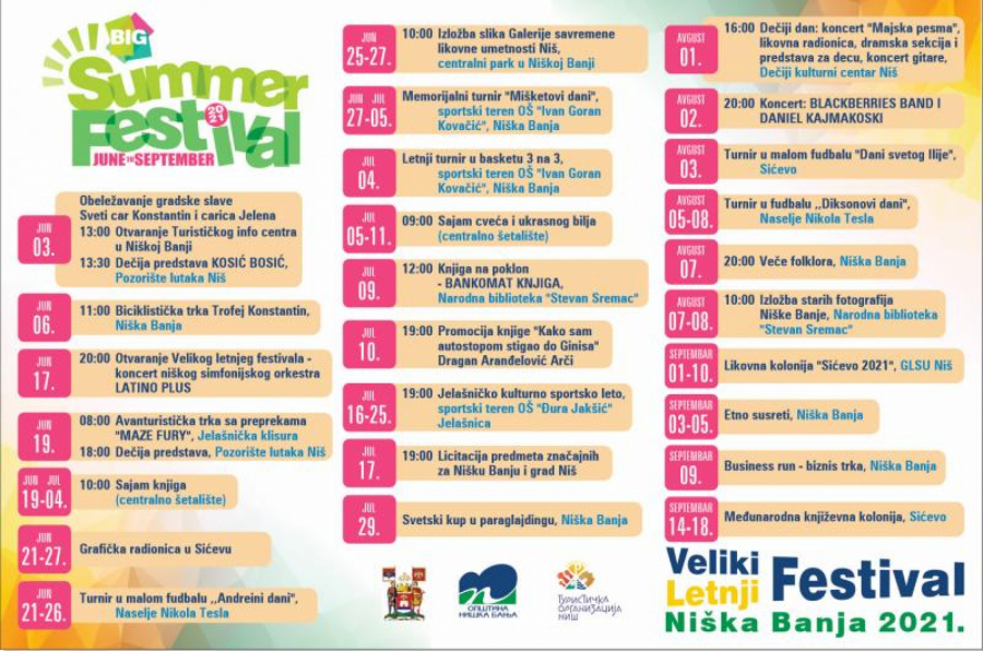 Letnji festival u Niškoj Banji počinje danas - na programu koncerti, turniri i sajmovi