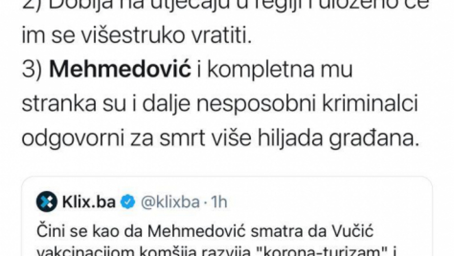 Šemsudin Mehmedović naišao na osudu javnosti u BiH