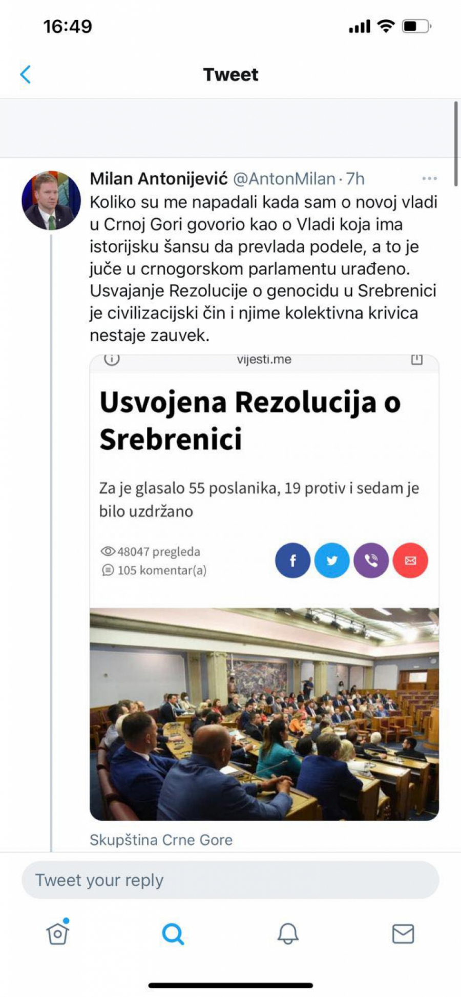 STIŽU POHVALE GENOCIDAŠIMA Antonijević prvo branio Zorana Čička koji je pretio snajperom, a sad hvali Krivokapića