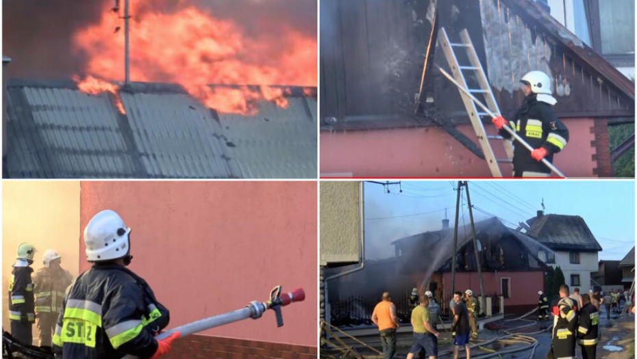 VELIKI POŽAR KOD KRAKOVA Vatrogasci se satima borili sa vatrenom stihijom: Uništeno više od 30 kuća, ima povređenih VIDEO