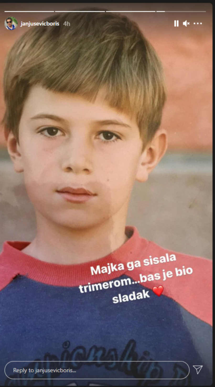 MALO KO BI GA PREPOZNAO! Isplivala Janjuševa dosad neviđena fotka, ovako je zadrugar izgledao u detinjstvu (FOTO)