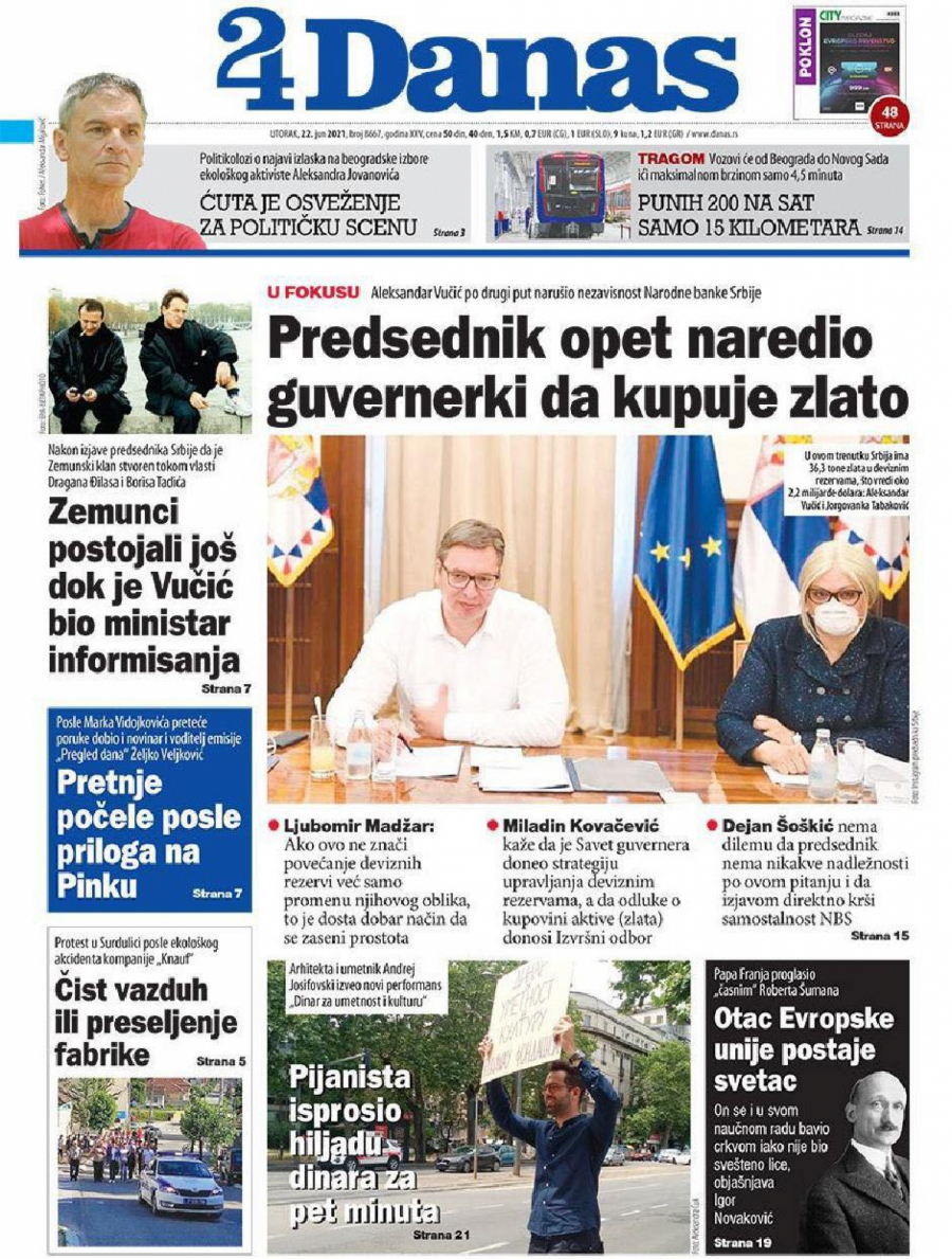 SMETA IM PUNA DRŽAVNA KASA Sramota Đilasovih novina