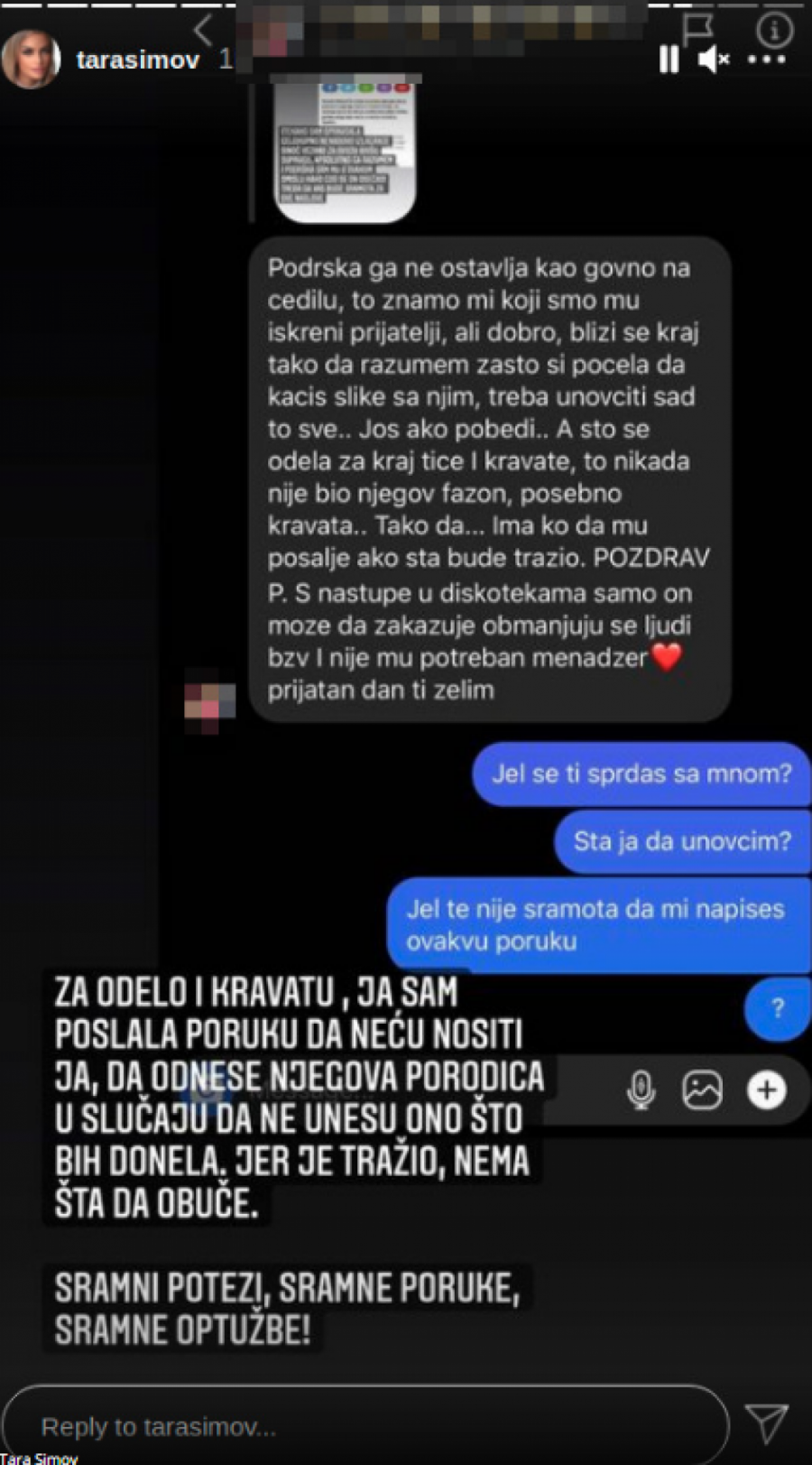 ISPLIVALA PREPISKA Kako se bliži finale Zadruge, klupko se odmotava, Tara objavila skandalozne poruke od Nenadove porodice (FOTO)