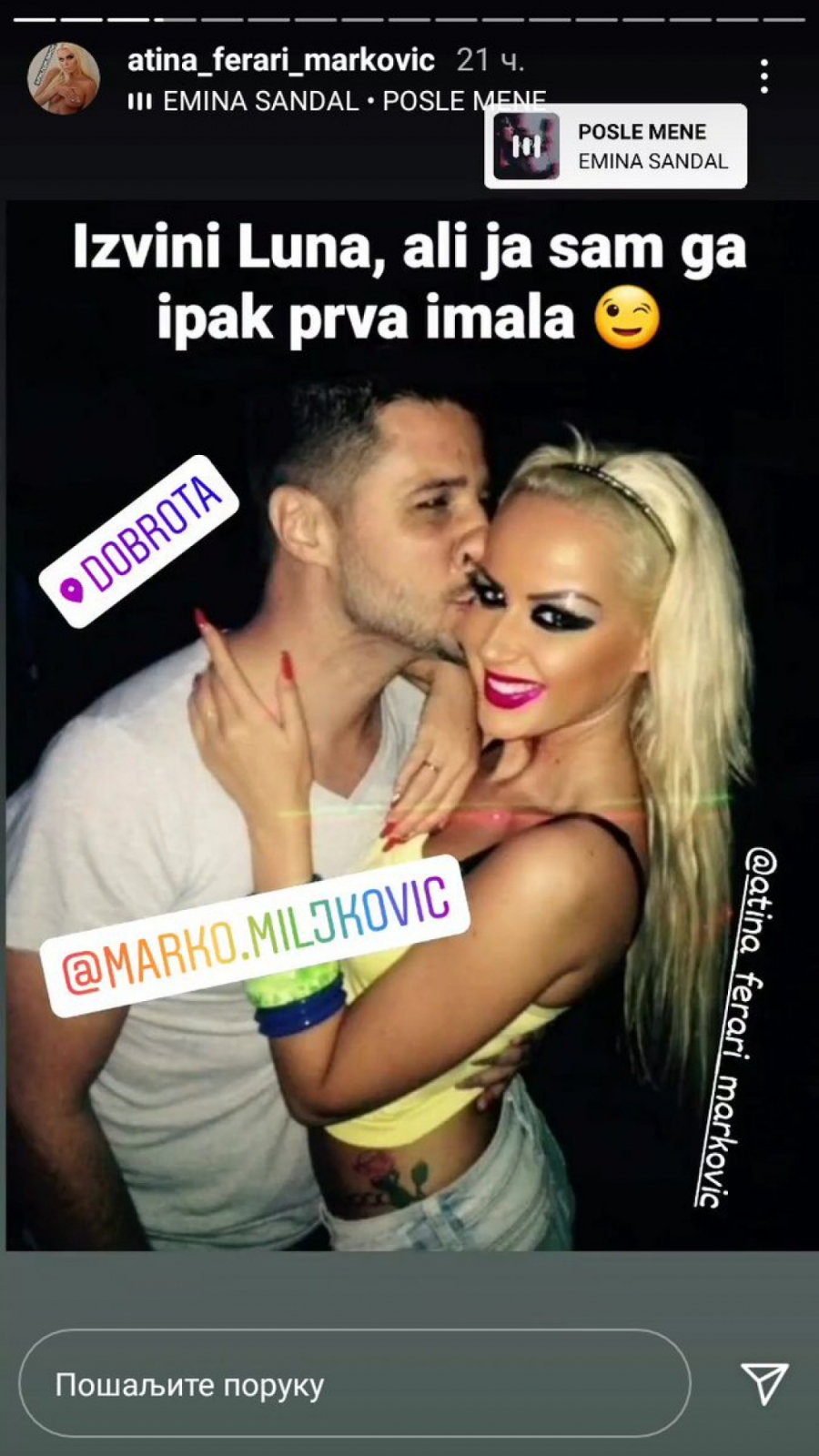 ATINA FERARI DOBILA BATINE?! Starleta i bivša rijaliti učesnica pobegla iz Beograda, otkriveno i šta se desilo