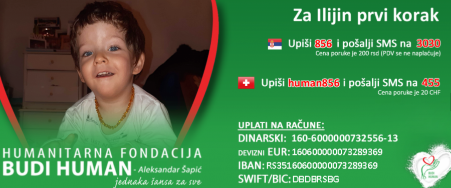 ZA ILIJIN PRVI KORAK Pomozimo malom junaku da pobedi bolest! (FOTO)
