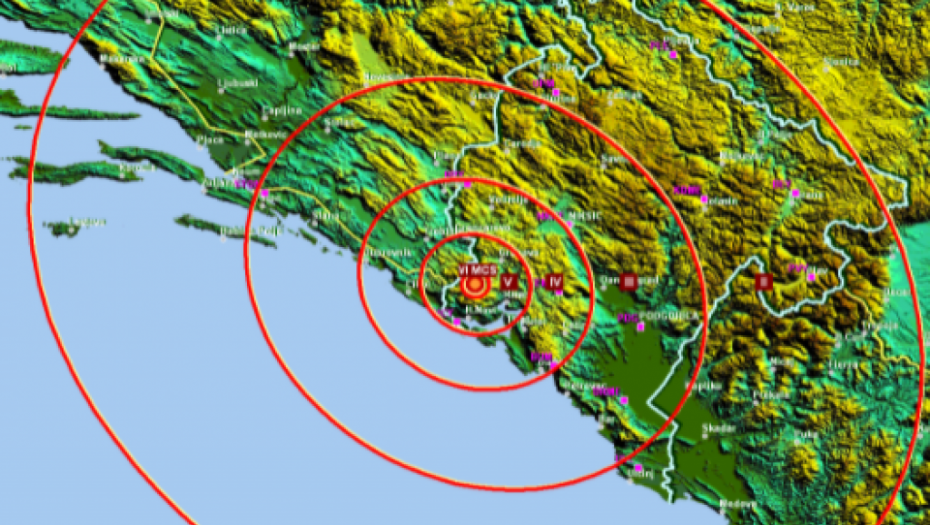 JOŠ JEDAN ZEMLJOTRES U CRNOJ GORI: Trese se Danilovgrad, epicentar na dubini od 22 kilometra