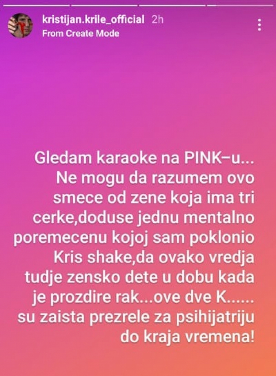 SMEĆE OD ŽENE! Oglasio se Kristijan nakon što mu je Kulićeva isprozivala ljubavnicu, sasuo brutalne reči Mariji i spomenuo opaku bolest sa kojom se bori!