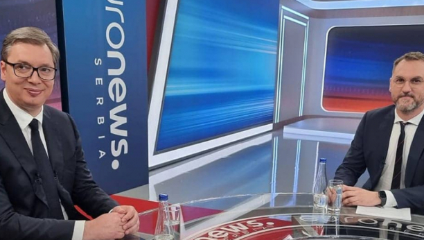 VUČIĆ SE VEČERAS OBRAĆA SRBIJI Predsednik prvi put gost "Euronews" televizije
