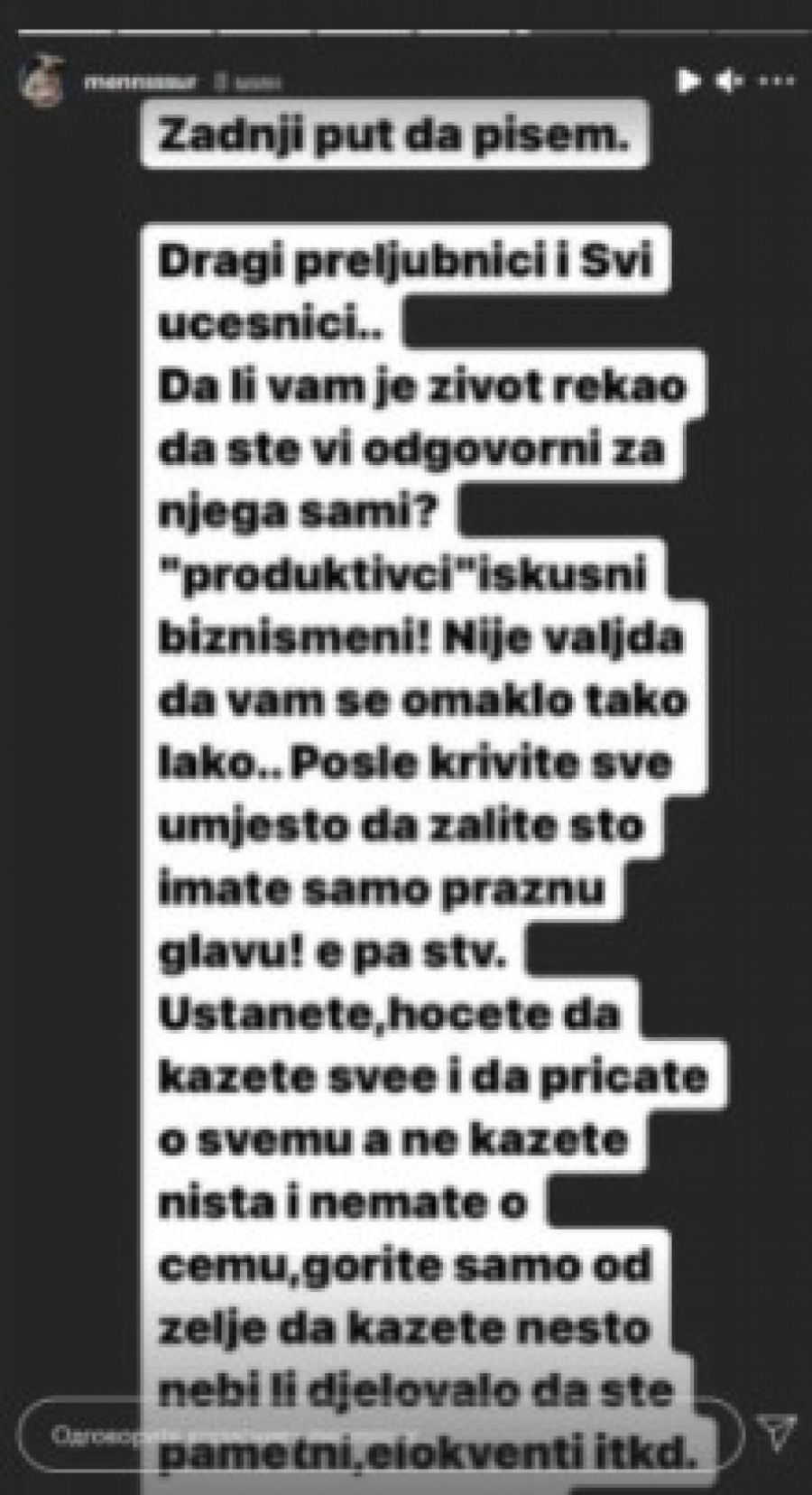 O OVOME BRUJI JAVNOST Nakon što ga je Ša prozvao u 