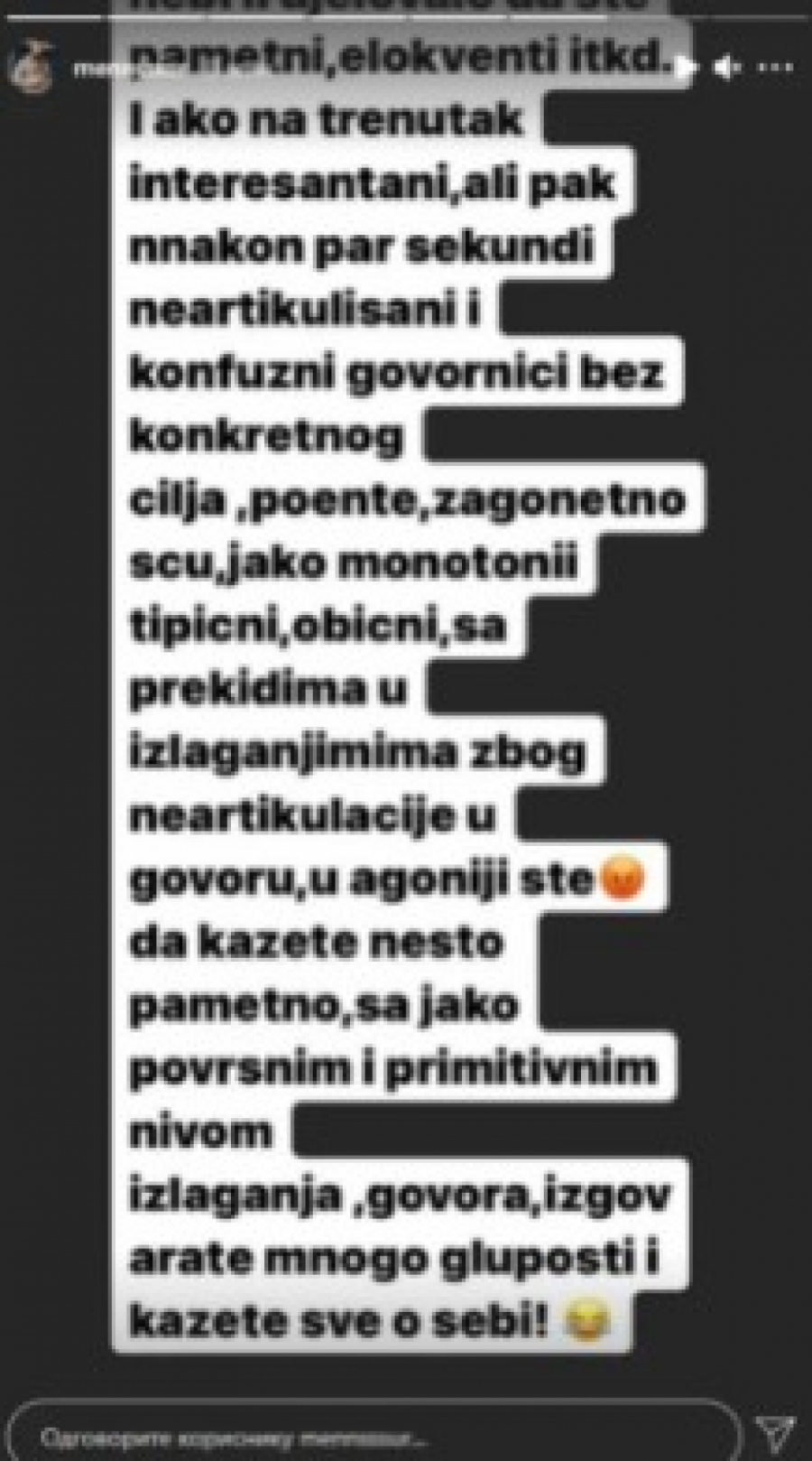 O OVOME BRUJI JAVNOST Nakon što ga je Ša prozvao u 