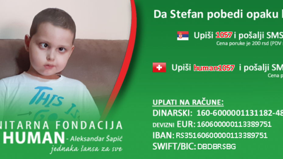 GLAVA MU SE NAKRIVILA, LEKAR REKAO DA JE OD PROMAJE Stefan (6) se bori sa tumorom na malom mozgu, pomozimo mu da pobedi opaku bolest