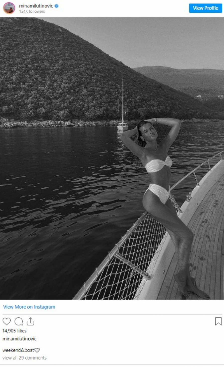 ZATEGNUTA KAO PRAĆKA Supruga poznatog košarkaša izgrmela na jahti, Mina Milutinović opet pomela konkurenciju (FOTO)