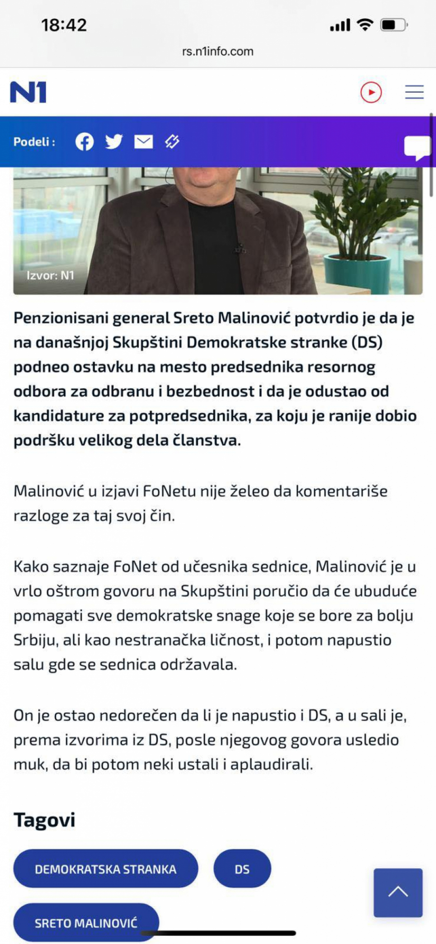 Đilas zabija glogov kolac u Demokratsku stranku!