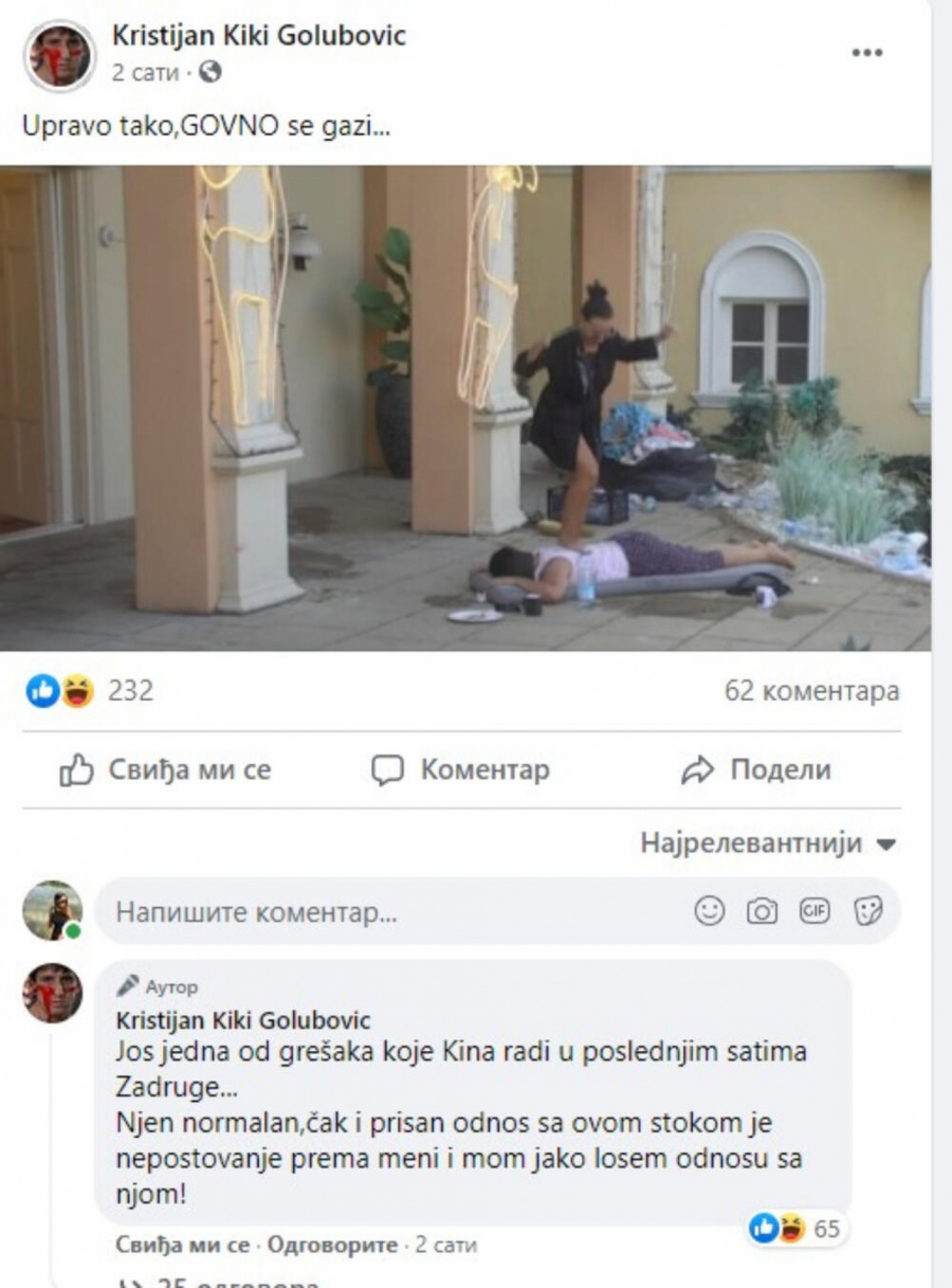 ŠOK, KRISTIJAN OTKRIO KADA KRISTINA NAPUŠTA ZADRUGU!? Golubović kivan na ljubavnicu, objasnio zašto je pokazala nepoštovanje prema njemu! (FOTO)