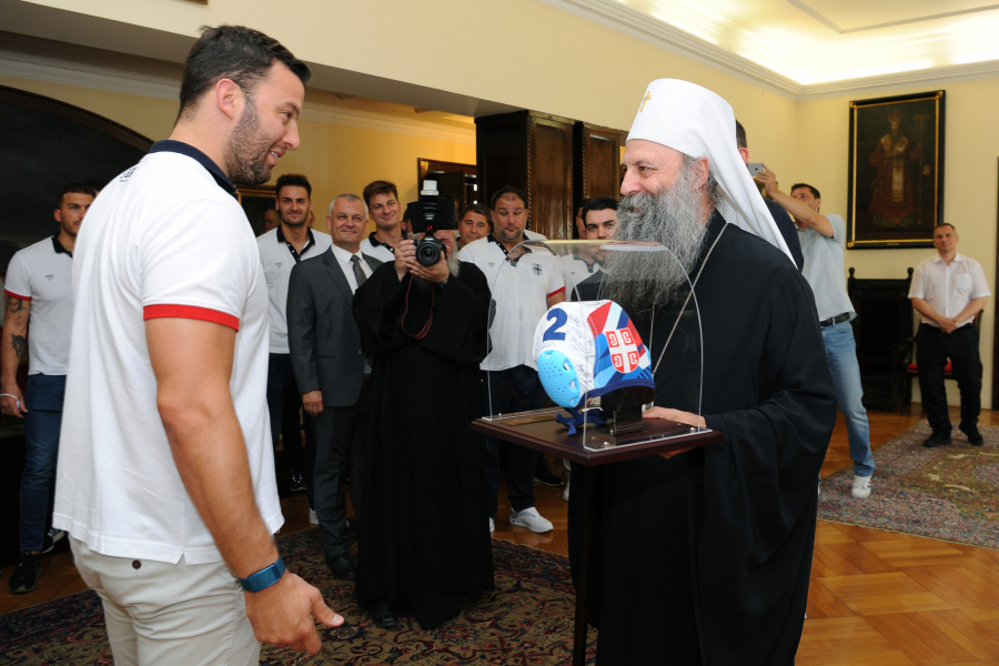 Patrijarh blagoslovio vaterpoliste pred Olimpijske igre (FOTO)