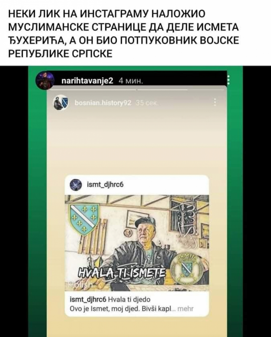 HVALA TI ĐEDO! Evo zbog čega se srbomrsci klanjaju i zahvaljuju potpukovniku Vojske Republike Srpske (FOTO)