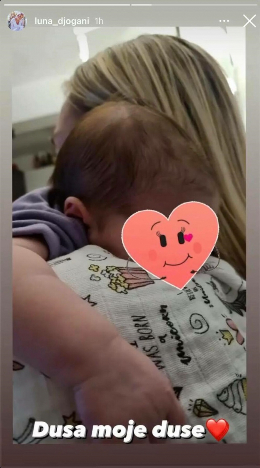 DUŠA MOJE DUŠE! Luna raznežila sve novom fotkom male Mije, nasledica u majčinom zagrljaju, a reči Đoganijeve nikad emotivnije (FOTO)