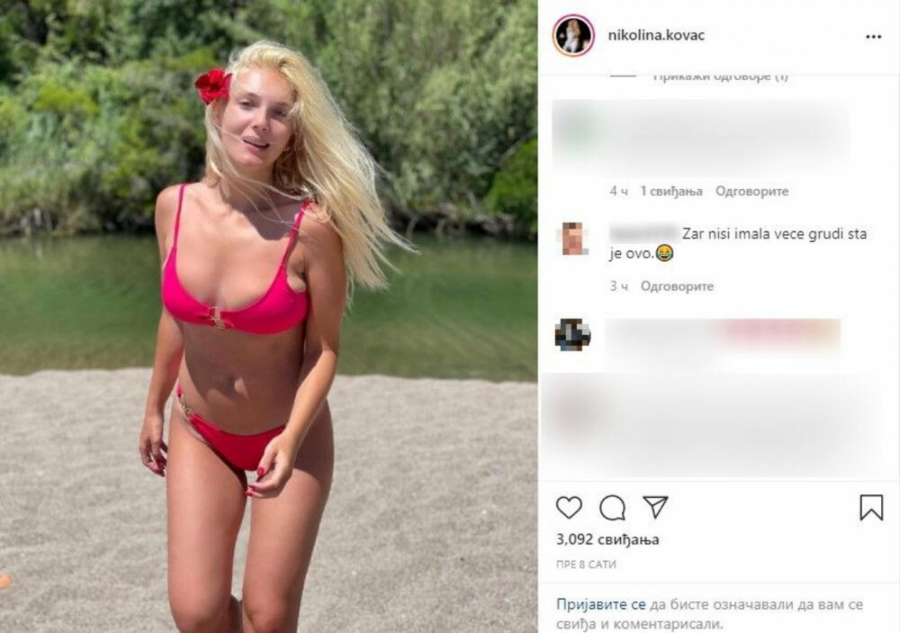 ZBOG NJENE FOTKE U KUPAĆEM NASTAO HAOS NA INSTAGRAMU: Šta je ovo zar nisi imala veće grudi? Našu pevačicu isprozivali zbog jednog detalja (FOTO)