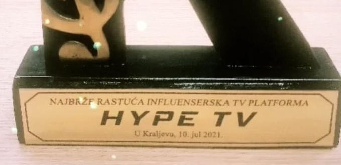 TUBE STAR AWARDS 2021: Hype televizija proglašena za najbrže rastuću influensersku TV platformu!