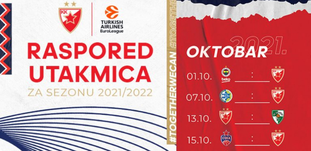 CRVENO-BELI "POLEĆU" IZ ISTANBULA! Evroliga objavila kalendar za nerednu sezonu! (FOTO)