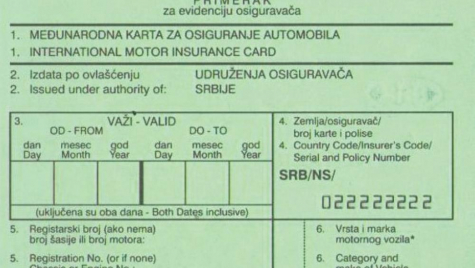 VOZAČI UKIDA SE! Od avgusta u OVU zemlju možete bez zelenog kartona!