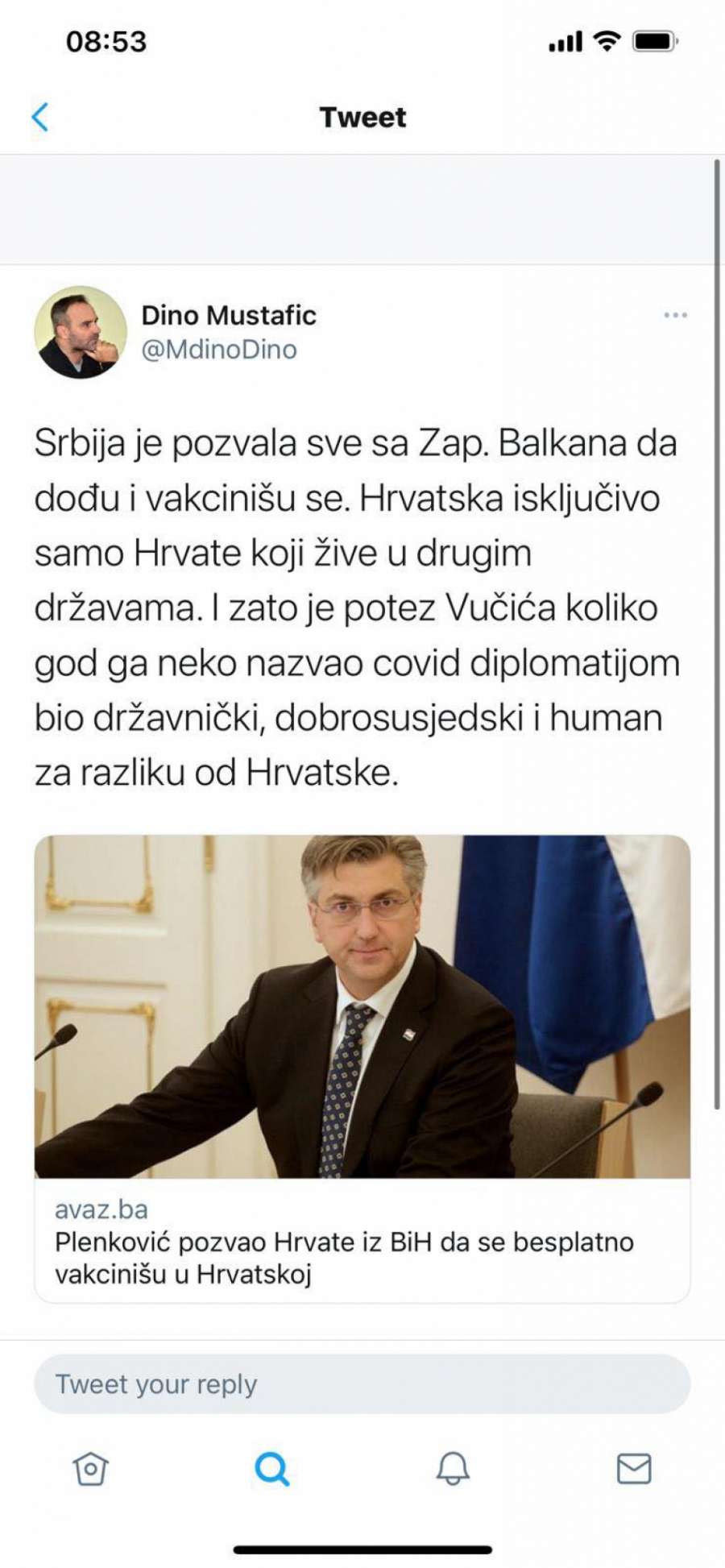 Sarajevski reditelj hvali Vučića: Za razliku od Hrvata, potez predsednika Srbije je dobrosusedski, državnički i human!