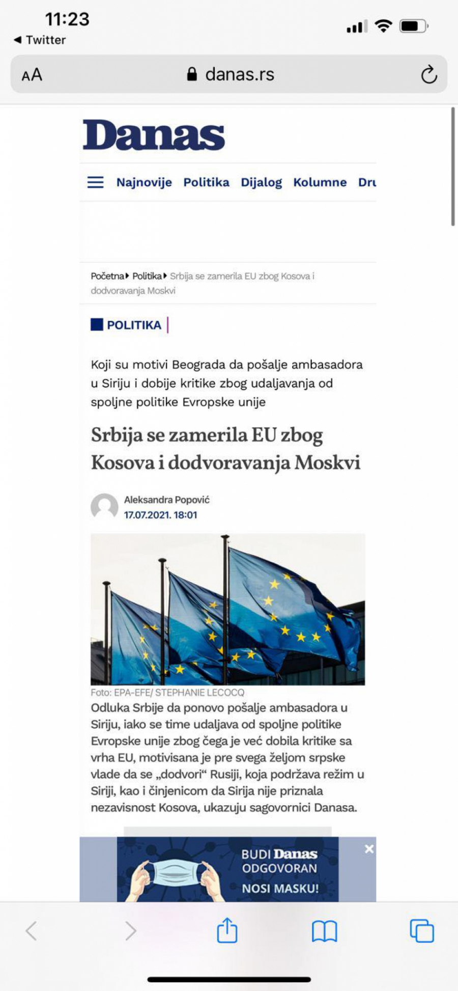 SKANDAL! Đilasova novina otvoreno kritikuje Vučića: Zamerili ste se EU, jer niste priznali nezavisno Kosovo!