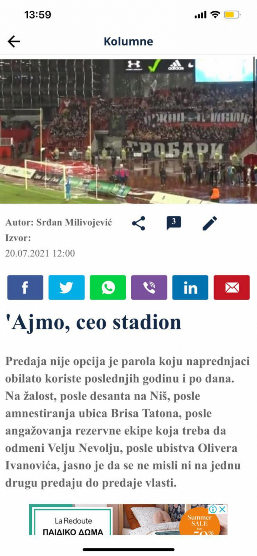 ĐILASOVCI VIŠE NE KRIJU Mi stojimo iza mafijaškog skandiranja na tribinama! (FOTO)