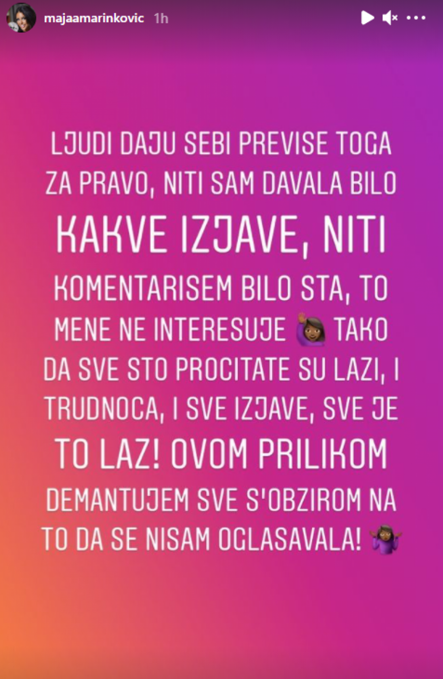 MAJA MARINKOVIĆ SE OGLASILA POVODOM TRUDNOĆE! Bivša zadrugarka otkriva da li nosi Janjuševo dete!
