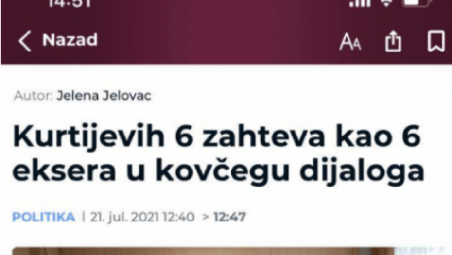 ĐILASOV SAJT TEŠKOM MUKOM PRIZNAO Dijalog u Briselu je uništio Aljbin  Kurti! (FOTO)