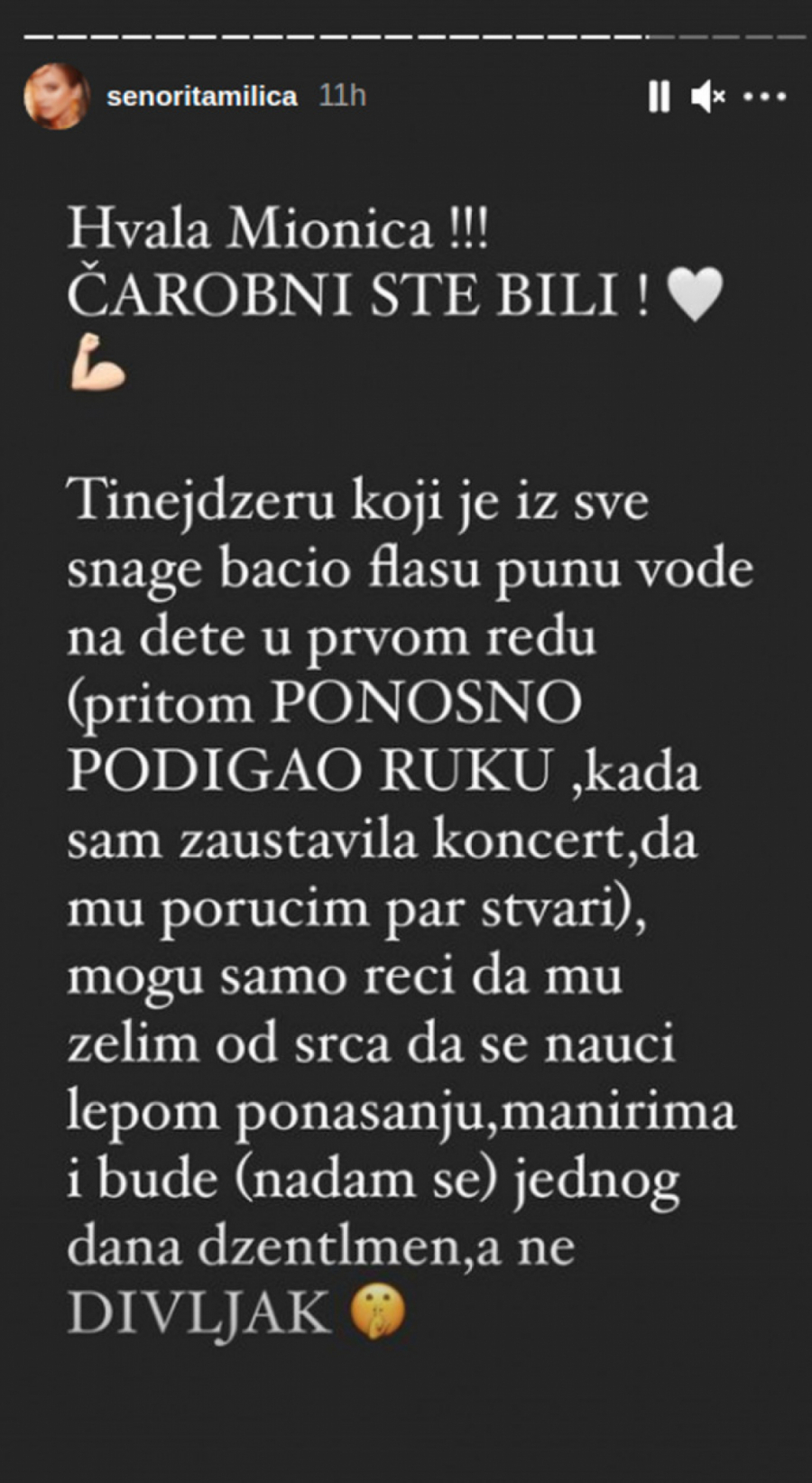 DETE POGOĐENO NA KONCERTU MILICE PAVLOVIĆ Pevačica prekinula nastup kako bi se obračunala sa divljakom!
