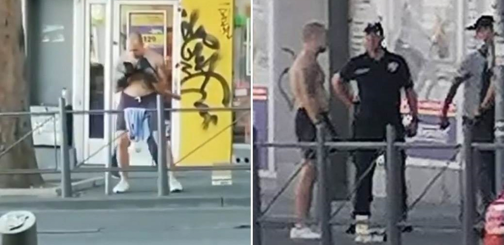 NEVEROVATNA SCENA NA SLAVIJI Razgolićeni muškarac sa bokserskim rukavicama izudarao saobraćajni znak! Policija odmah reagovala (VIDEO)