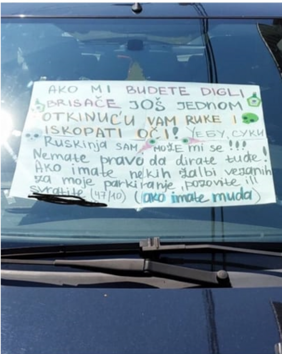 APSOLUTNI HIT, PORUKA RUSKINJE IZ BEOGRADA: Svratite ako imate mu*a, iskopaću vam oči! (FOTO)