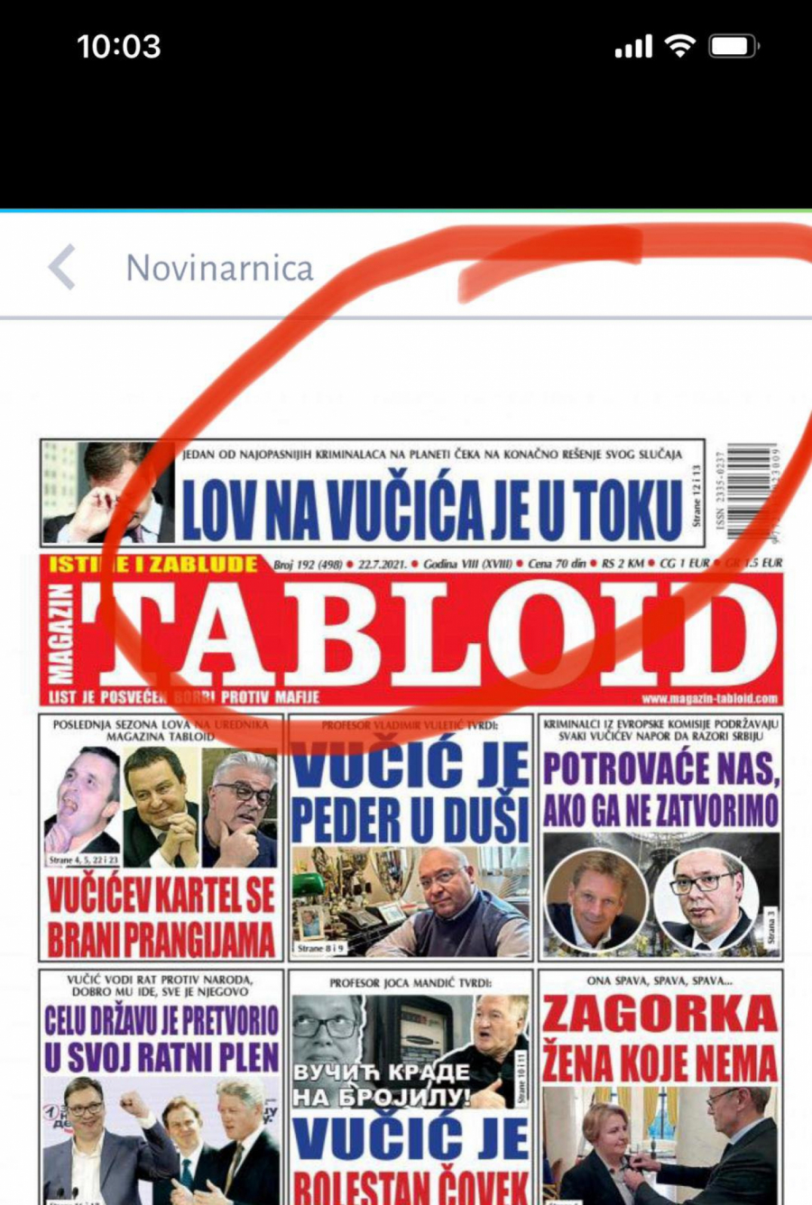 MAFIJAŠKI BILTEN SAOPŠTIO Lov na Vučića je u toku!
