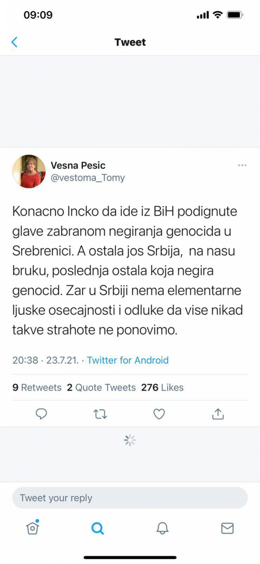 VESNA PEŠIĆ PONOVILA MARINIKINE REČI Sram nas bilo što ne priznajemo da smo zli genocidaši! (FOTO)