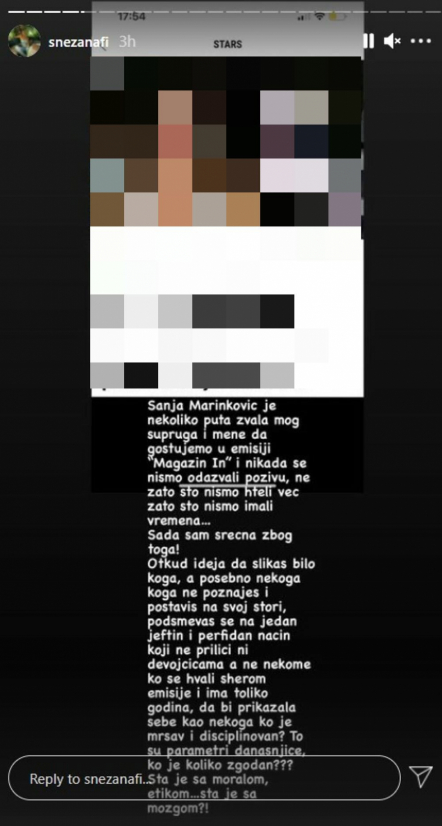 SNEŽANA BORJAN NAPALA SANJU MARINKOVIĆ Šta je s mozgom, odakle ti ideja?!