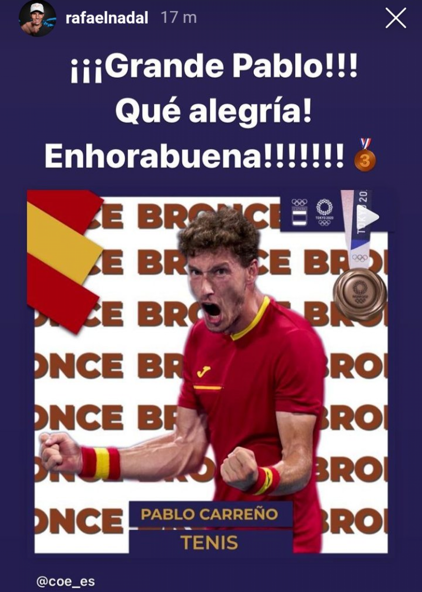 NADAL JEDVA DOČEKAO PORAZ ĐOKOVIĆA! Rafa se oglasio nakon Novakovog poraza u borbi za bronzu!