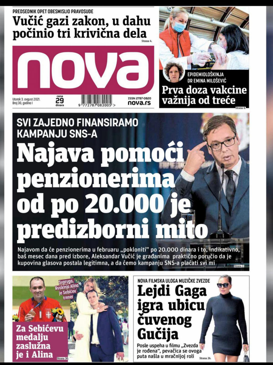 ĐILAS OČAJAN ZBOG VUČIĆEVE POMOĆI PENZIONERIMA Žestoko obmanjuje građane: 20.000 dinara pomoći je predizborni mito