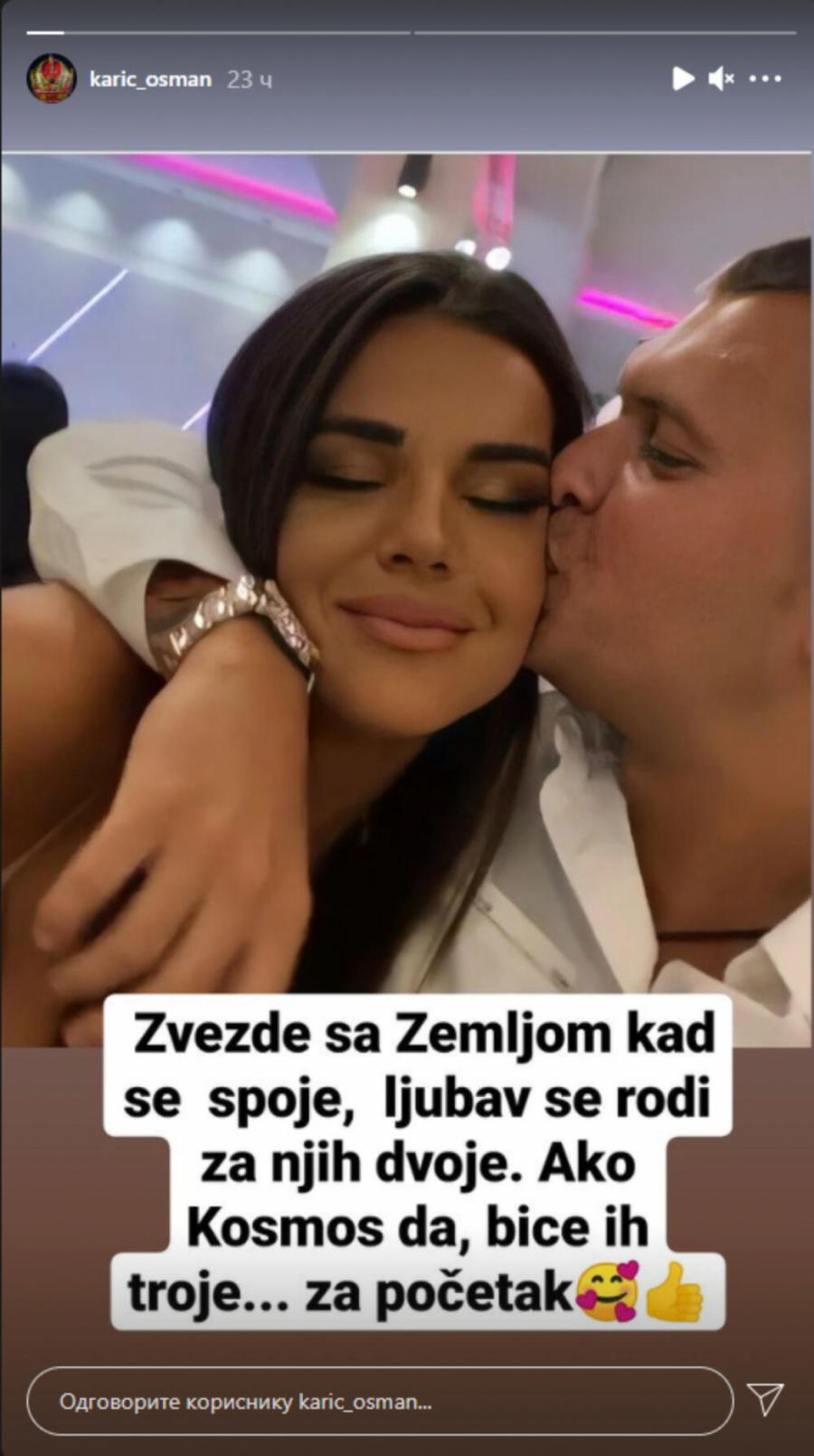 TRUDNA JOVANA LJUBISAVLJEVIĆ?! Osman Karić objavom šokirao javnost, jedva čeka da postane deda! (FOTO)