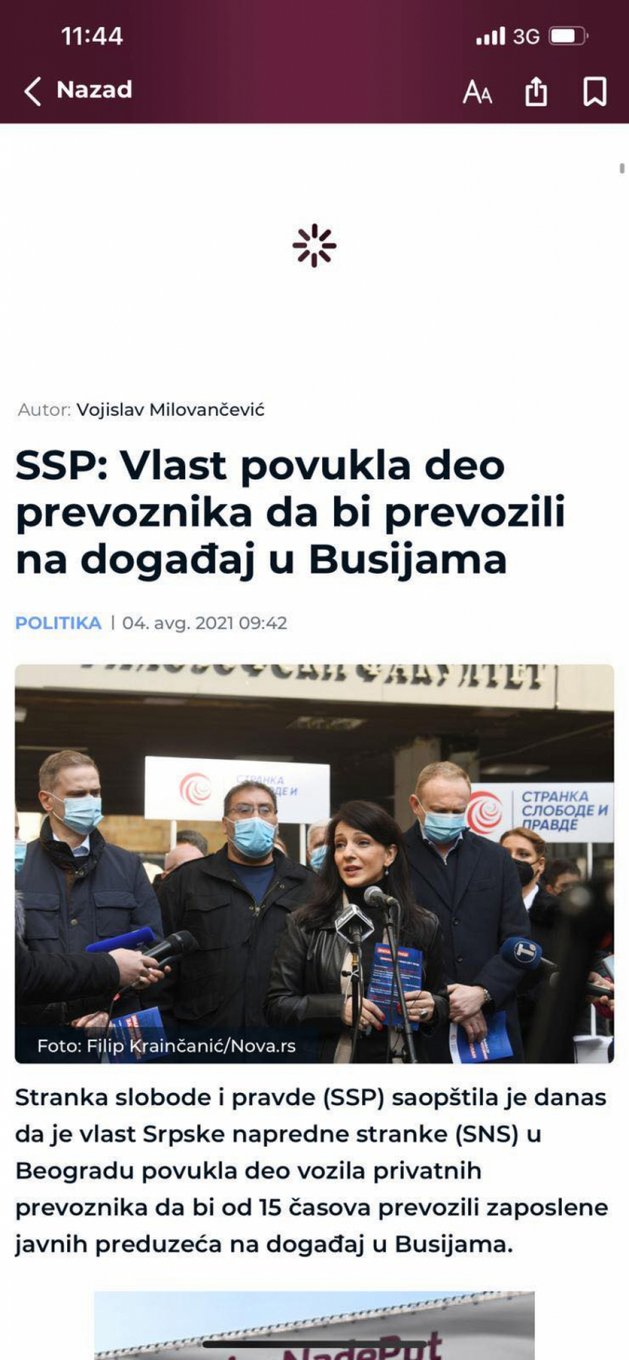 ĐILAS PREKO SVOJIH MEDIJA PORUČUJE: Organizujte nam prevoz, hoćemo na proslavu 