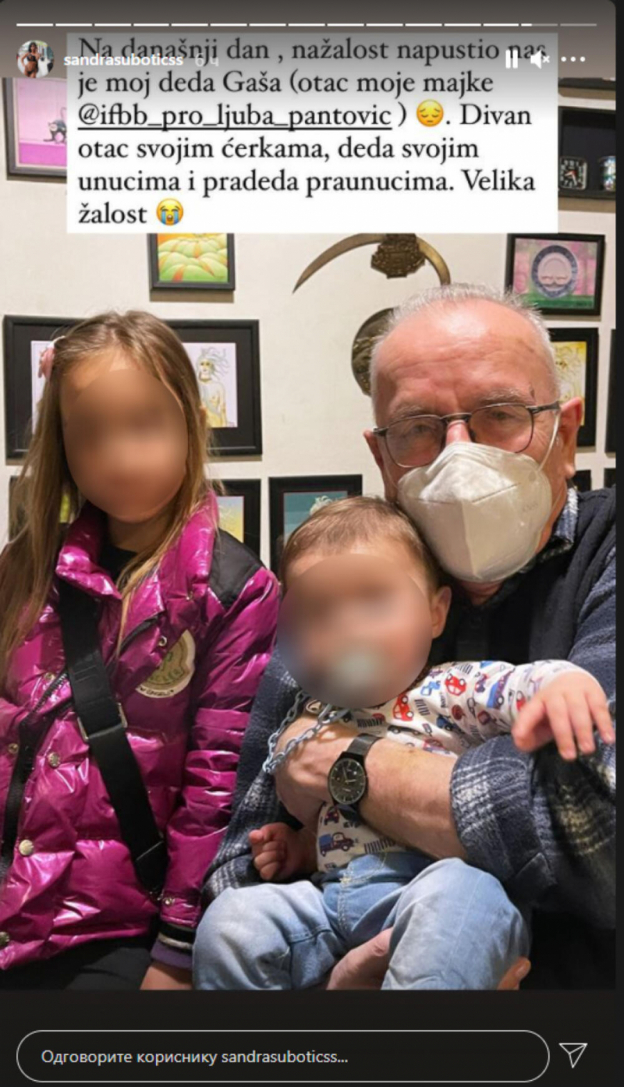 NEZAPAMĆENA TUGA U DOMU ALEKSANDRE SUBOTIĆ Preminuo joj član porodice za koga je bila veoma vezana, potresnim rečima se oprostila od njega (FOTO)