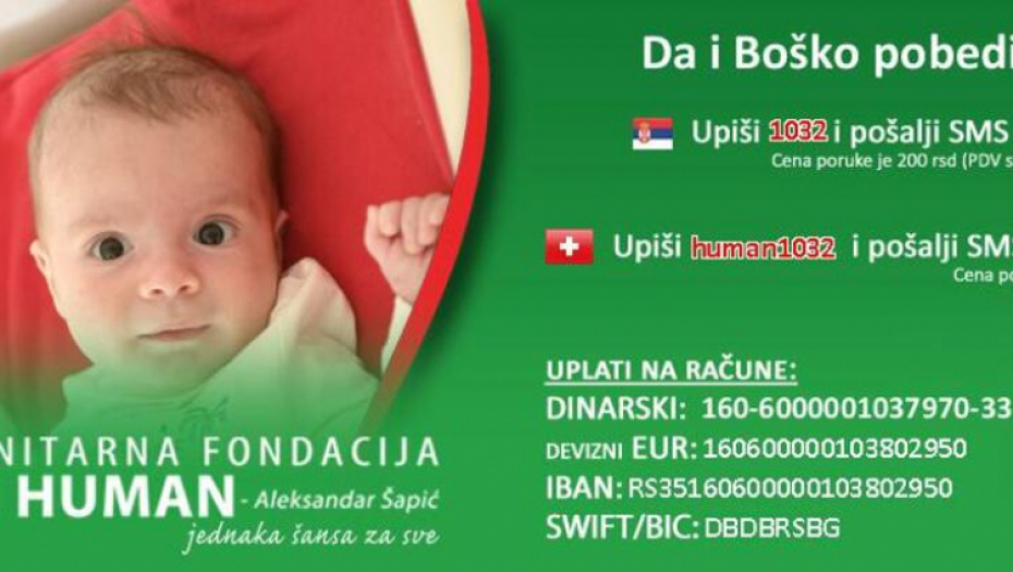 NAJLEPŠA VEST KOJU ĆETE ČUTI DANAS: Sakupljen novac za lečenje malog Boška!