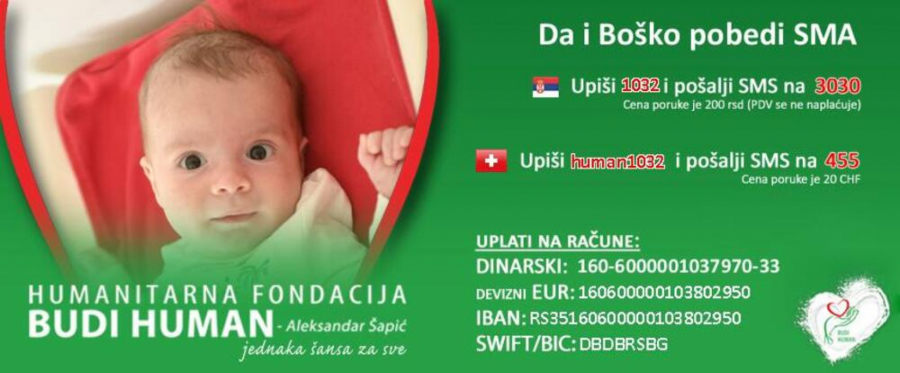 SPORTISTI U HUMANOJ MISIJI!  Srbijo, pomozi: Još 700.000 evra za malog Boška!