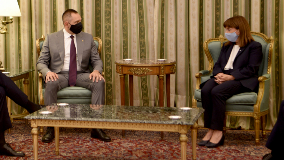 Ministar Vulin predsednici Grčke preneo izraze solidarnosti  predsednika Srbije Vučića