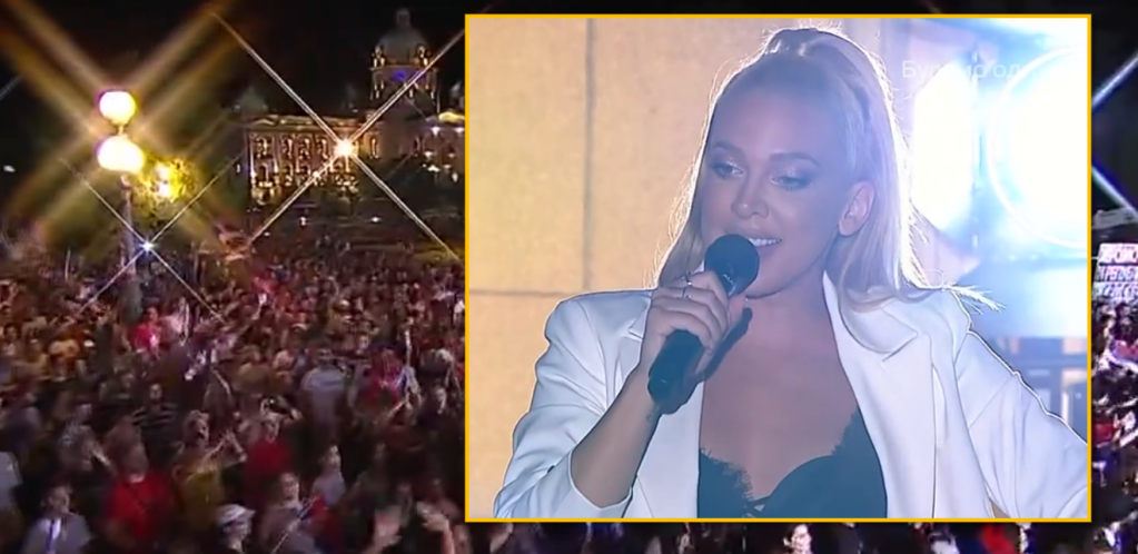 MILICA TODOROVIĆ ZAPEVALA OLIMPIJCIMA "Ti moje zlato" se ori ispred Skupštine! (FOTO)