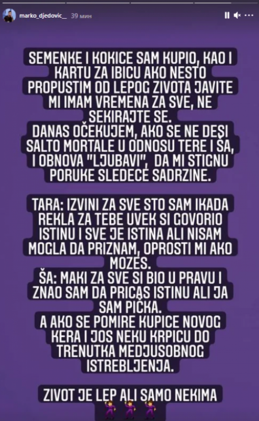 MARKO ĐEDOVIĆ RASKRINKAO TARU I SHA! Objavio poruke bivših prijatelja! (FOTO)