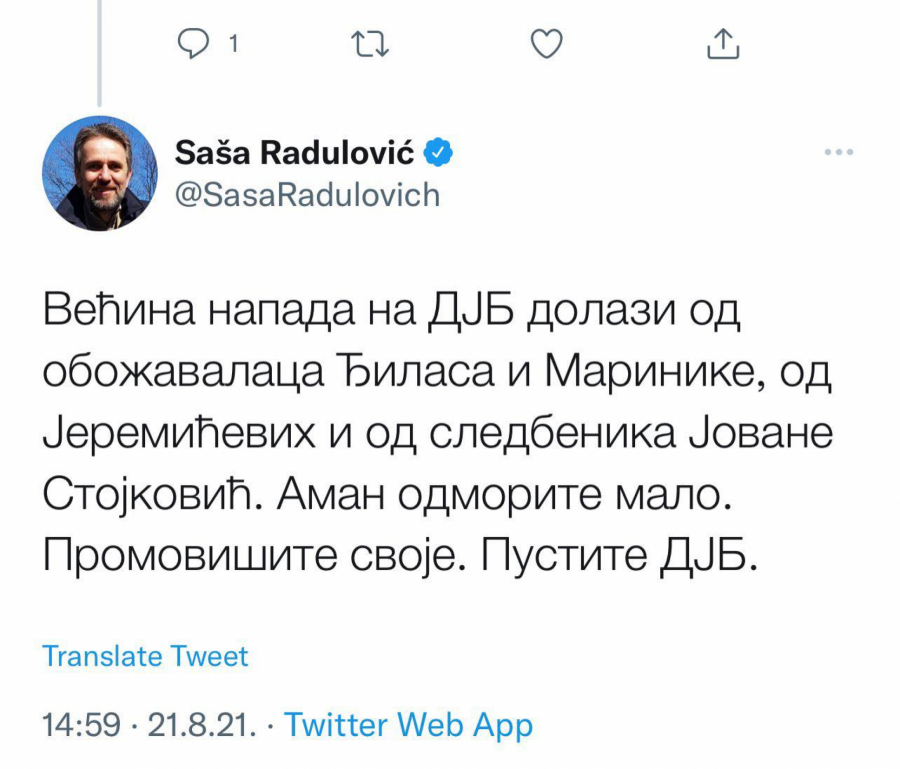 Saša Radulović: Dagan Đilas, Marinika Tepić i Vuk Jeremić rade protiv opozicije!