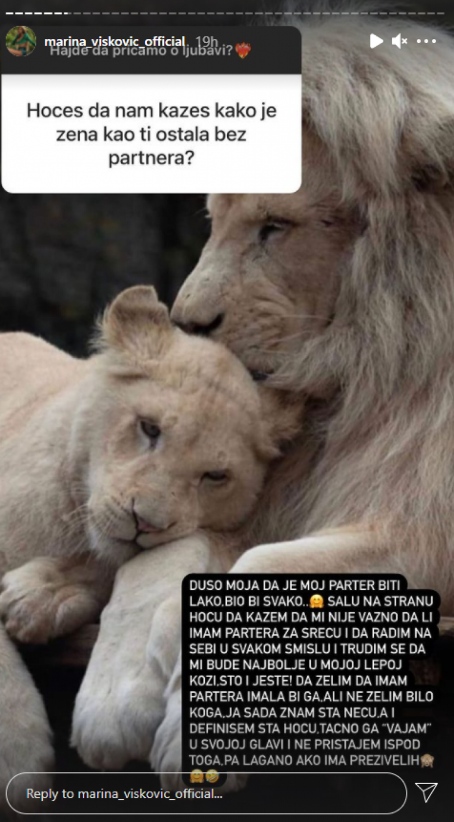 PREBOLITE PARTNERA REDOVNIM ALKOHOLISANJEM Marina Visković na Instagramu delila ljubavne savete, pitanja se samo ređaju
