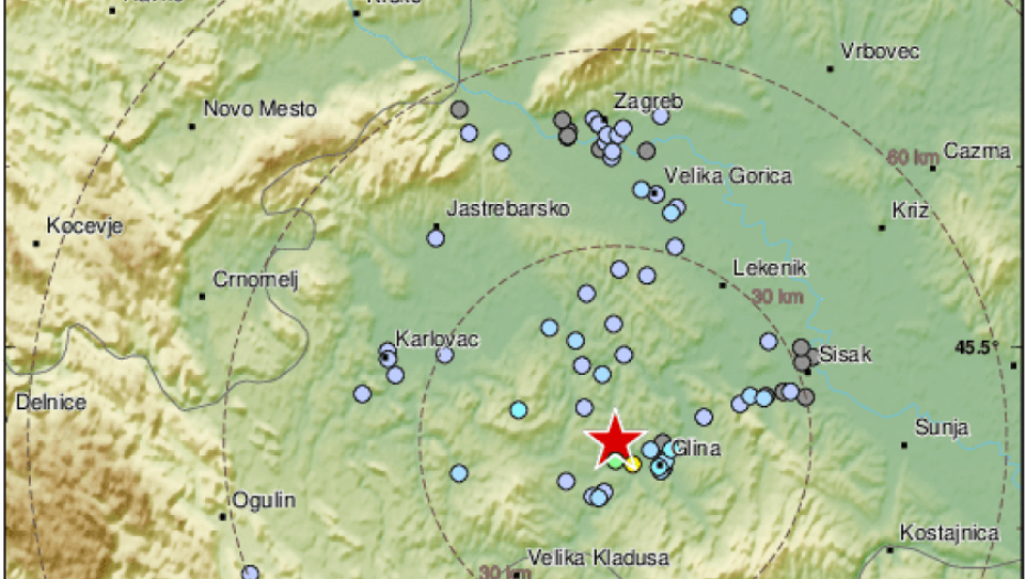 ZEMLJOTRES POGODIO HRVATSKU Trese se tlo Banije