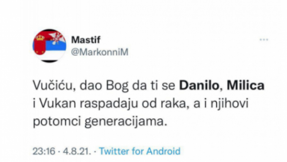 ĐILASOVI MONSTRUMI:  Vučiću, dao Bog da ti se Danilo, Milica i Vukan raspadaju od raka!
